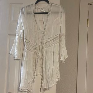 White beach cover up